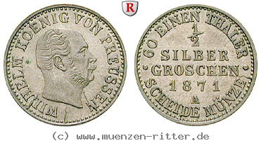 Klicken Sie auf das Bild um es auf Ihrem Rechner zu speichern brandenburg-preussen-wilhelm-i-1-2-silbergroschen/54596.jpg