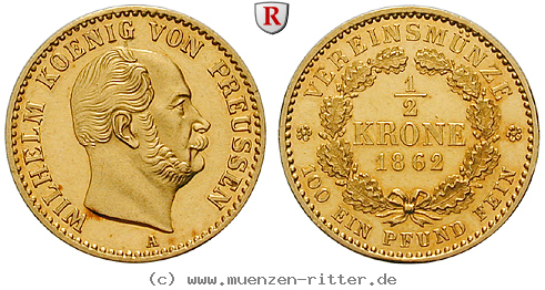 Klicken Sie auf das Bild um es auf Ihrem Rechner zu speichern brandenburg-preussen-wilhelm-i-1-2-vereinskrone/87522.jpg