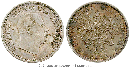 Klicken Sie auf das Bild um es auf Ihrem Rechner zu speichern brandenburg-preussen-wilhelm-i-1-6-taler/eadt8047.jpg