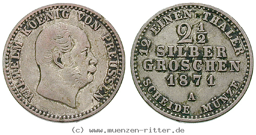 Klicken Sie auf das Bild um es auf Ihrem Rechner zu speichern brandenburg-preussen-wilhelm-i-2-1-2-silbergroschen/11466.jpg