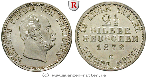 Klicken Sie auf das Bild um es auf Ihrem Rechner zu speichern brandenburg-preussen-wilhelm-i-2-1-2-silbergroschen/28867.jpg