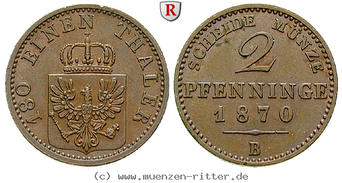 Klicken Sie auf das Bild um es auf Ihrem Rechner zu speichern brandenburg-preussen-wilhelm-i-2-pfennig/85978.jpg