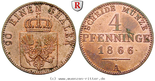 Klicken Sie auf das Bild um es auf Ihrem Rechner zu speichern brandenburg-preussen-wilhelm-i-4-pfennig/31376.jpg