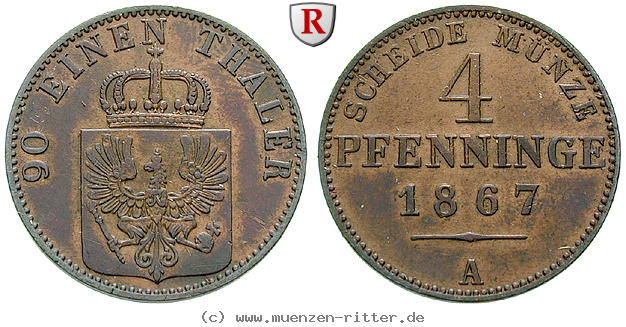 Klicken Sie auf das Bild um es auf Ihrem Rechner zu speichern brandenburg-preussen-wilhelm-i-4-pfennig/88888.jpg
