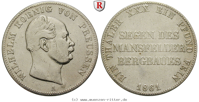 Klicken Sie auf das Bild um es auf Ihrem Rechner zu speichern brandenburg-preussen-wilhelm-i-ausbeutevereinstaler/61390.jpg