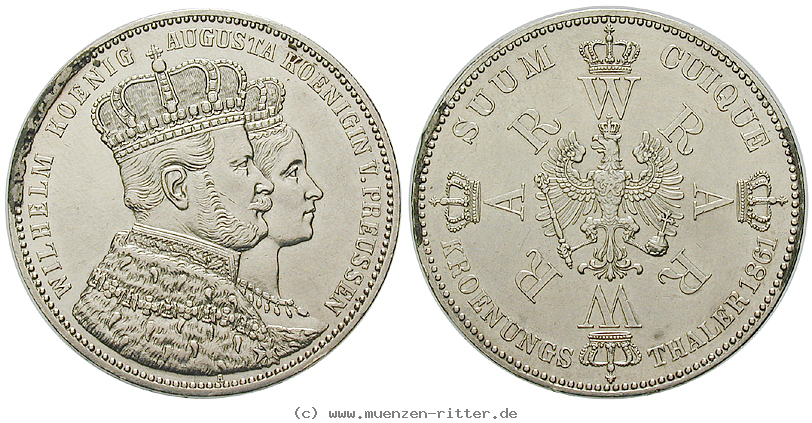 Klicken Sie auf das Bild um es auf Ihrem Rechner zu speichern brandenburg-preussen-wilhelm-i-kroenungstaler/31098.jpg