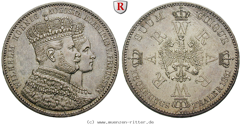 Klicken Sie auf das Bild um es auf Ihrem Rechner zu speichern brandenburg-preussen-wilhelm-i-kroenungstaler/71302.jpg
