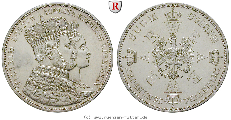 Klicken Sie auf das Bild um es auf Ihrem Rechner zu speichern brandenburg-preussen-wilhelm-i-kroenungstaler/75796.jpg