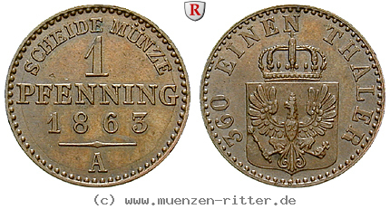 Klicken Sie auf das Bild um es auf Ihrem Rechner zu speichern brandenburg-preussen-wilhelm-i-pfennig/79783.jpg