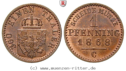 Klicken Sie auf das Bild um es auf Ihrem Rechner zu speichern brandenburg-preussen-wilhelm-i-pfennig/85992.jpg