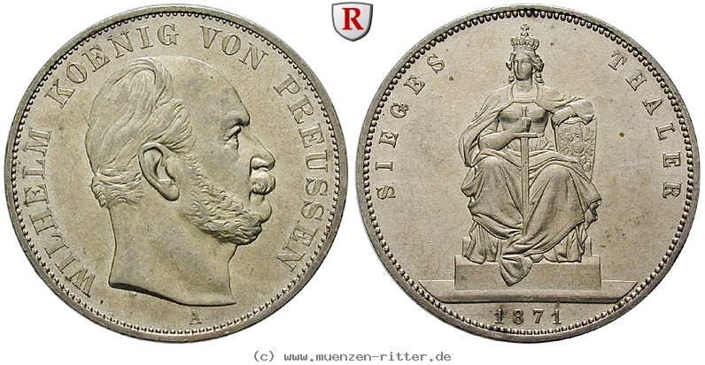 Klicken Sie auf das Bild um es auf Ihrem Rechner zu speichern brandenburg-preussen-wilhelm-i-siegestaler/101761.jpg