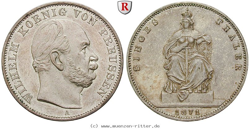 Klicken Sie auf das Bild um es auf Ihrem Rechner zu speichern brandenburg-preussen-wilhelm-i-siegestaler/26959.jpg