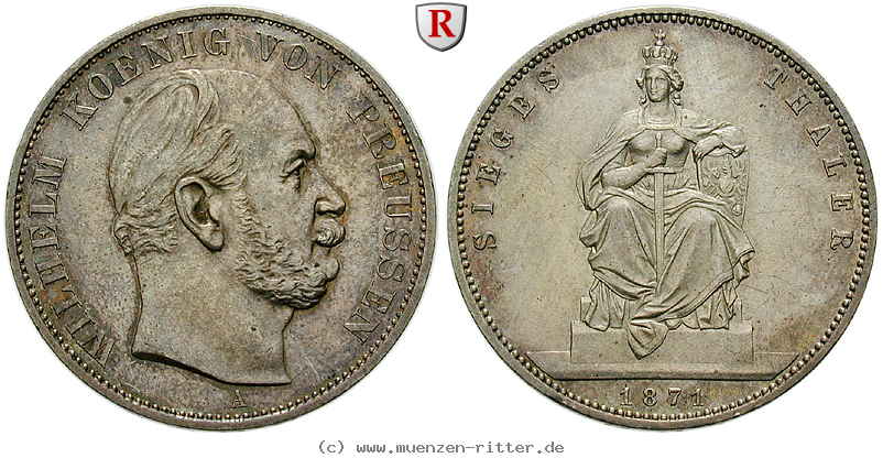 Klicken Sie auf das Bild um es auf Ihrem Rechner zu speichern brandenburg-preussen-wilhelm-i-siegestaler/60396.jpg