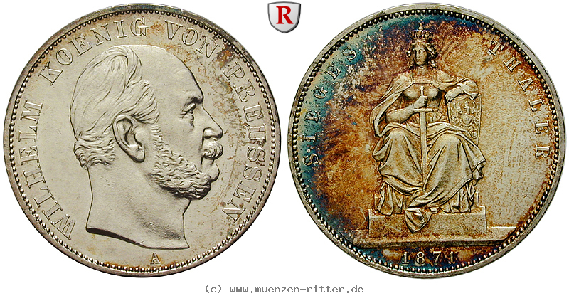 Klicken Sie auf das Bild um es auf Ihrem Rechner zu speichern brandenburg-preussen-wilhelm-i-siegestaler/95736.jpg