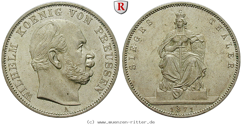 Klicken Sie auf das Bild um es auf Ihrem Rechner zu speichern brandenburg-preussen-wilhelm-i-siegestaler/96088.jpg