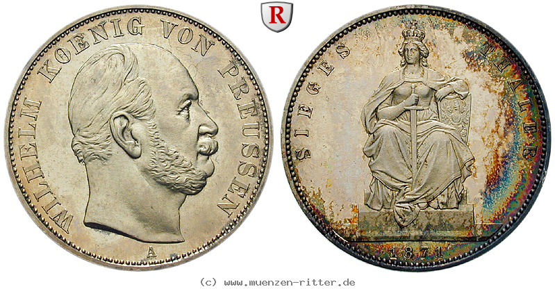 Klicken Sie auf das Bild um es auf Ihrem Rechner zu speichern brandenburg-preussen-wilhelm-i-siegestaler/99810.jpg