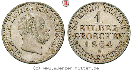 Klicken Sie auf das Bild um es auf Ihrem Rechner zu speichern brandenburg-preussen-wilhelm-i-silbergroschen/54583.jpg