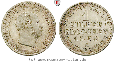 Klicken Sie auf das Bild um es auf Ihrem Rechner zu speichern brandenburg-preussen-wilhelm-i-silbergroschen/54586.jpg