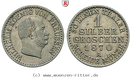 Klicken Sie auf das Bild um es auf Ihrem Rechner zu speichern brandenburg-preussen-wilhelm-i-silbergroschen/85480.jpg