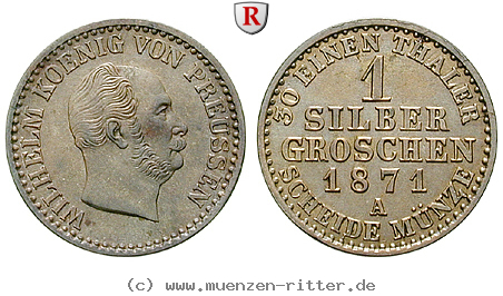 Klicken Sie auf das Bild um es auf Ihrem Rechner zu speichern brandenburg-preussen-wilhelm-i-silbergroschen/85481.jpg