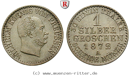 Klicken Sie auf das Bild um es auf Ihrem Rechner zu speichern brandenburg-preussen-wilhelm-i-silbergroschen/85482.jpg