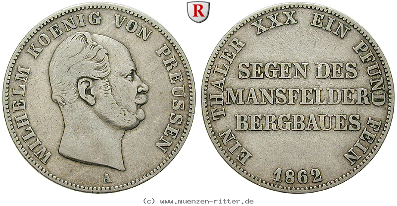 Klicken Sie auf das Bild um es auf Ihrem Rechner zu speichern brandenburg-preussen-wilhelm-i-taler/68987.jpg