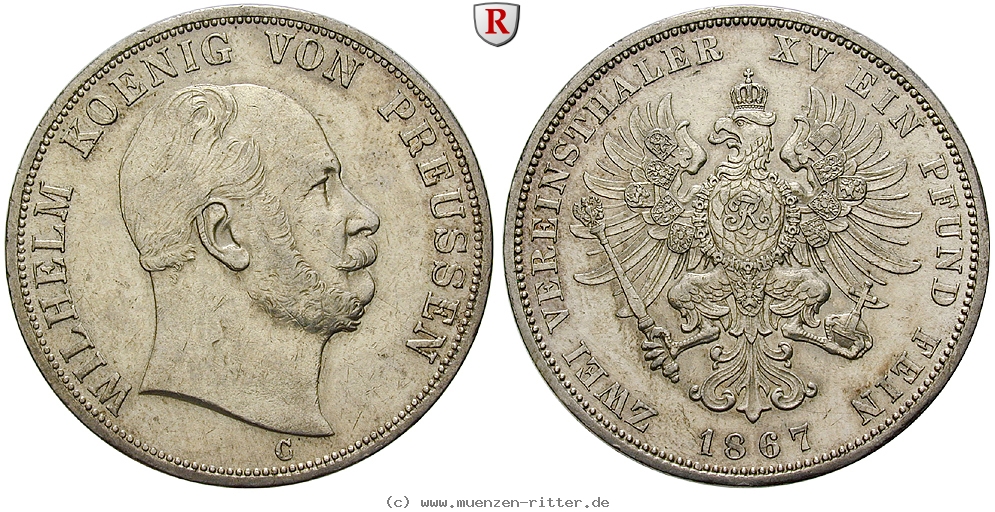 Klicken Sie auf das Bild um es auf Ihrem Rechner zu speichern brandenburg-preussen-wilhelm-i-vereinsdoppeltaler/102056.jpg