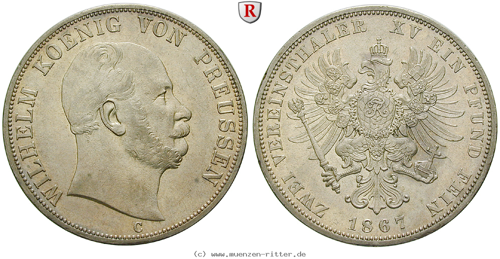 Klicken Sie auf das Bild um es auf Ihrem Rechner zu speichern brandenburg-preussen-wilhelm-i-vereinsdoppeltaler/51083.jpg