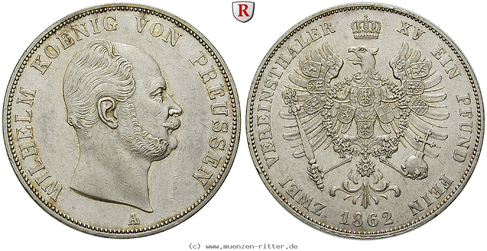 Klicken Sie auf das Bild um es auf Ihrem Rechner zu speichern brandenburg-preussen-wilhelm-i-vereinsdoppeltaler/79777.jpg