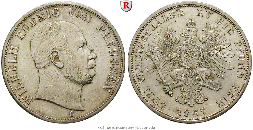 Klicken Sie auf das Bild um es auf Ihrem Rechner zu speichern brandenburg-preussen-wilhelm-i-vereinsdoppeltaler/97336.jpg