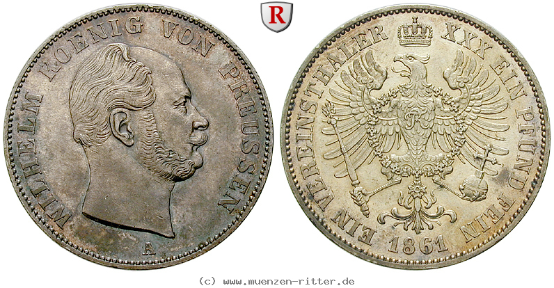 Klicken Sie auf das Bild um es auf Ihrem Rechner zu speichern brandenburg-preussen-wilhelm-i-vereinstaler/34198.jpg