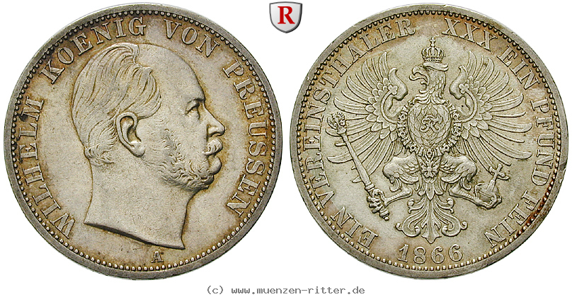 Klicken Sie auf das Bild um es auf Ihrem Rechner zu speichern brandenburg-preussen-wilhelm-i-vereinstaler/58228.jpg