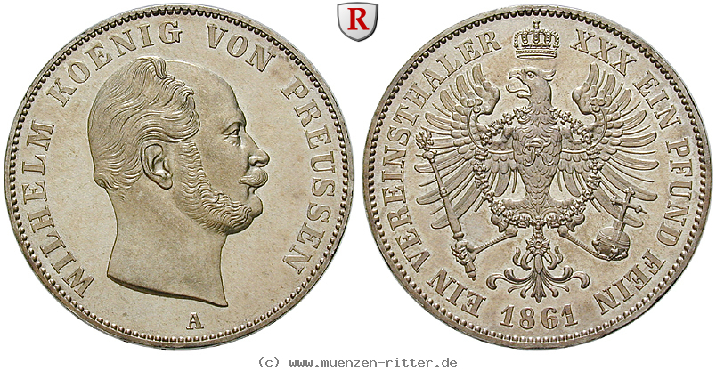 Klicken Sie auf das Bild um es auf Ihrem Rechner zu speichern brandenburg-preussen-wilhelm-i-vereinstaler/79779.jpg