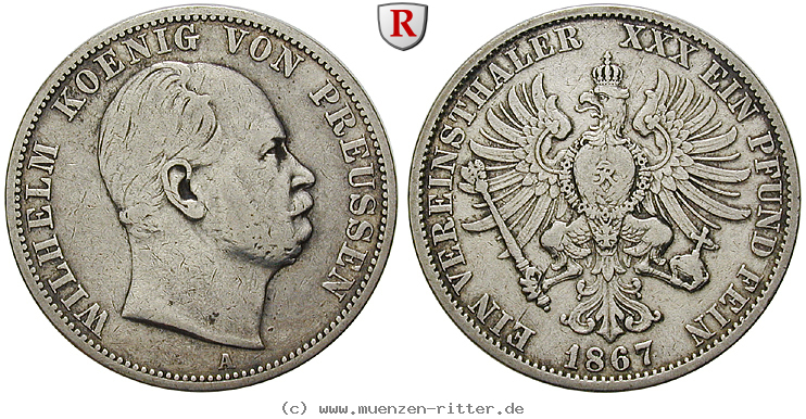 Klicken Sie auf das Bild um es auf Ihrem Rechner zu speichern brandenburg-preussen-wilhelm-i-vereinstaler/82111.jpg
