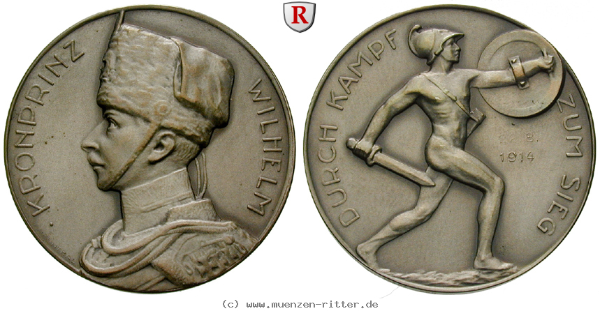 Klicken Sie auf das Bild um es auf Ihrem Rechner zu speichern brandenburg-preussen-wilhelm-kronprinz-von-preussen-silbermedaille/35106.jpg