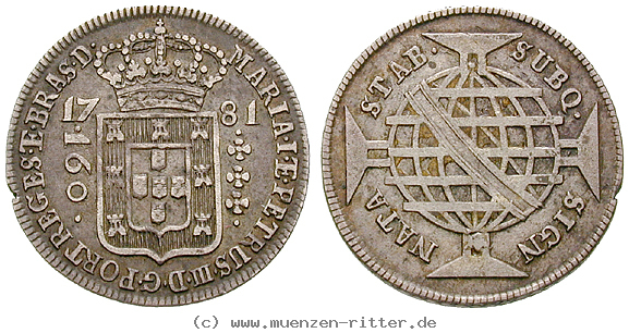 Klicken Sie auf das Bild um es auf Ihrem Rechner zu speichern brasilien-maria-i-und-pedro-iii-160-reis/13806.jpg