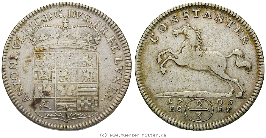 Klicken Sie auf das Bild um es auf Ihrem Rechner zu speichern braunschweig-anton-ulrich-2-3-taler/22187.jpg