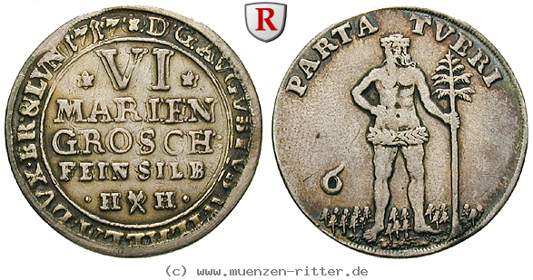 Klicken Sie auf das Bild um es auf Ihrem Rechner zu speichern braunschweig-august-wilhelm-6-mariengroschen/60957.jpg