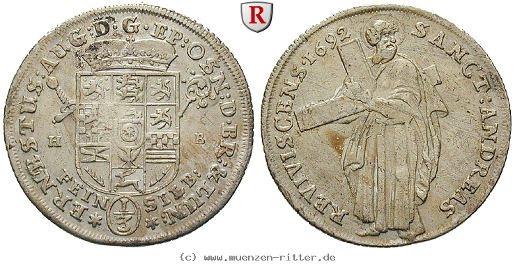 Klicken Sie auf das Bild um es auf Ihrem Rechner zu speichern braunschweig-ernst-august-1-3-taler/31406.jpg