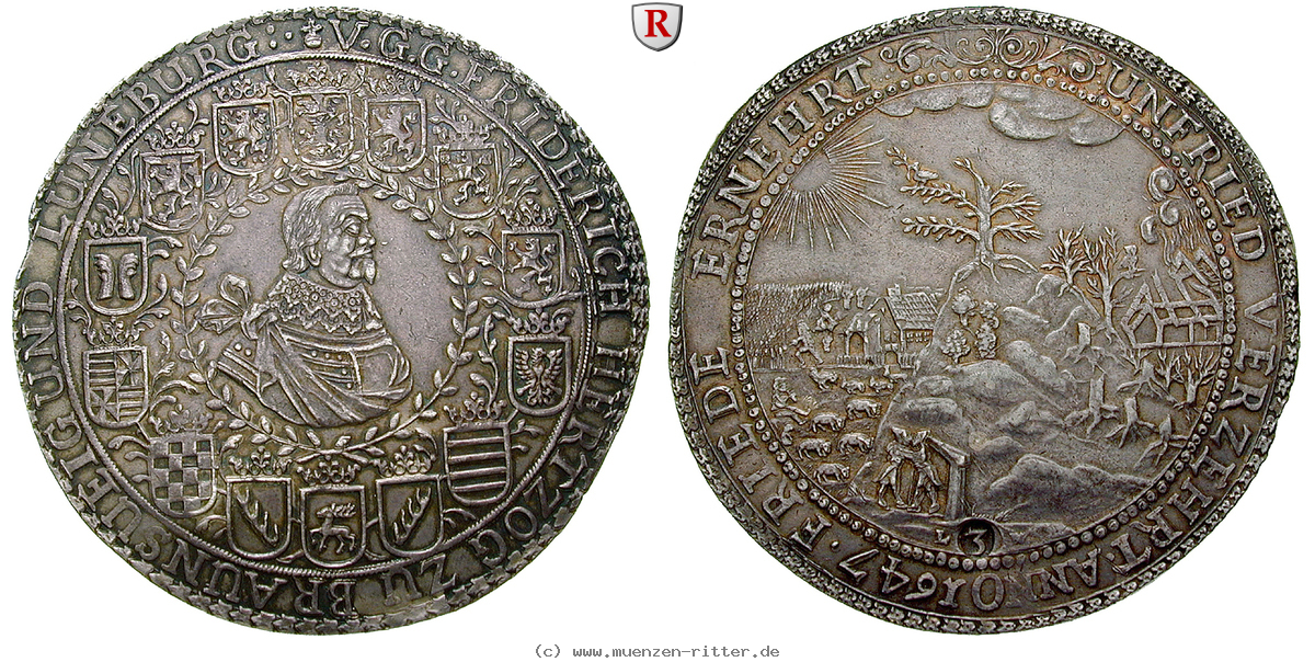 Klicken Sie auf das Bild um es auf Ihrem Rechner zu speichern braunschweig-friedrich-von-celle-loeser-zu-3-reichstalern/81181.jpg