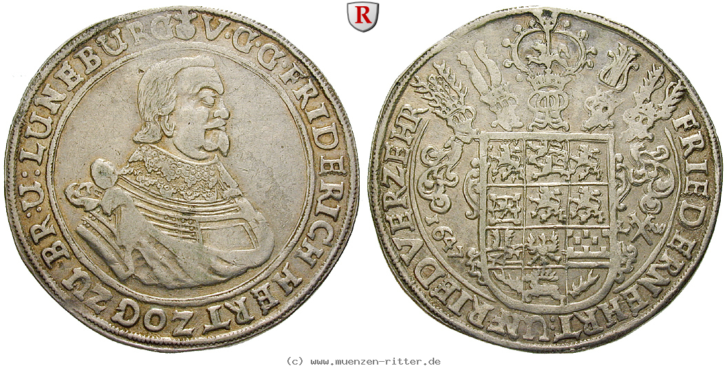 Klicken Sie auf das Bild um es auf Ihrem Rechner zu speichern braunschweig-friedrich-von-celle-reichstaler/51020.jpg