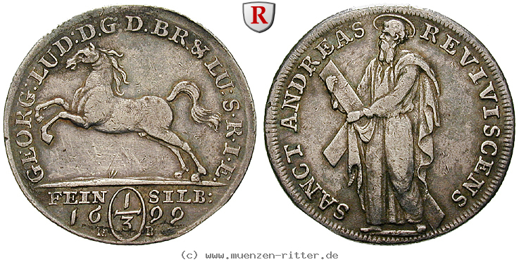 Klicken Sie auf das Bild um es auf Ihrem Rechner zu speichern braunschweig-georg-i-ludwig-1-3-taler/101945.jpg