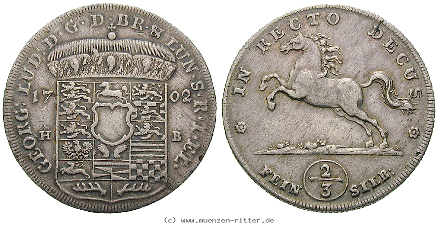 Klicken Sie auf das Bild um es auf Ihrem Rechner zu speichern braunschweig-georg-i-ludwig-2-3-taler/22282.jpg