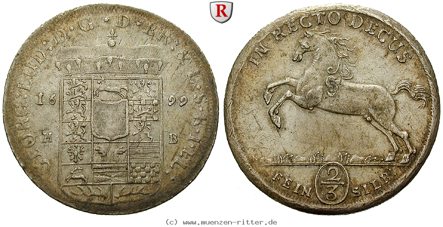 Klicken Sie auf das Bild um es auf Ihrem Rechner zu speichern braunschweig-georg-i-ludwig-2-3-taler/96987.jpg