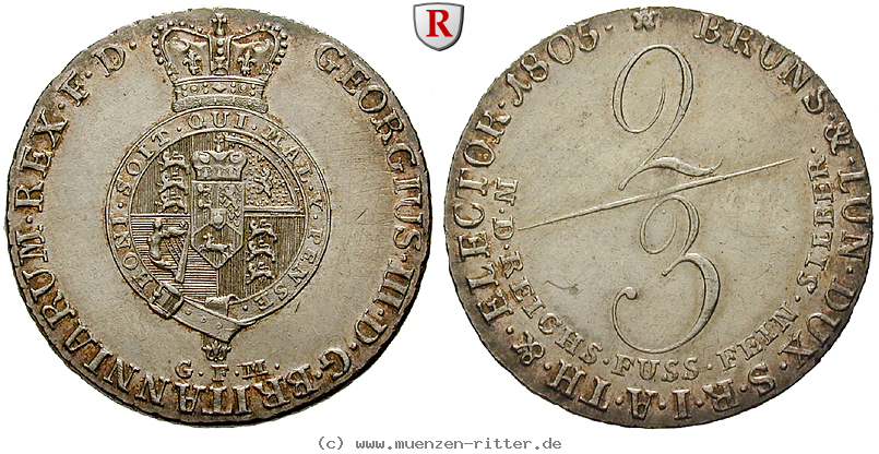 Klicken Sie auf das Bild um es auf Ihrem Rechner zu speichern braunschweig-georg-iii-2-3-taler/101566.jpg