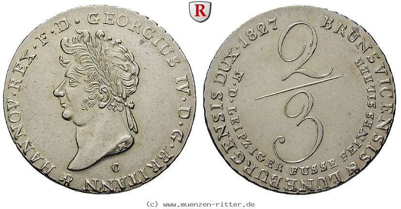 Klicken Sie auf das Bild um es auf Ihrem Rechner zu speichern braunschweig-georg-iv-2-3-taler/85099.jpg