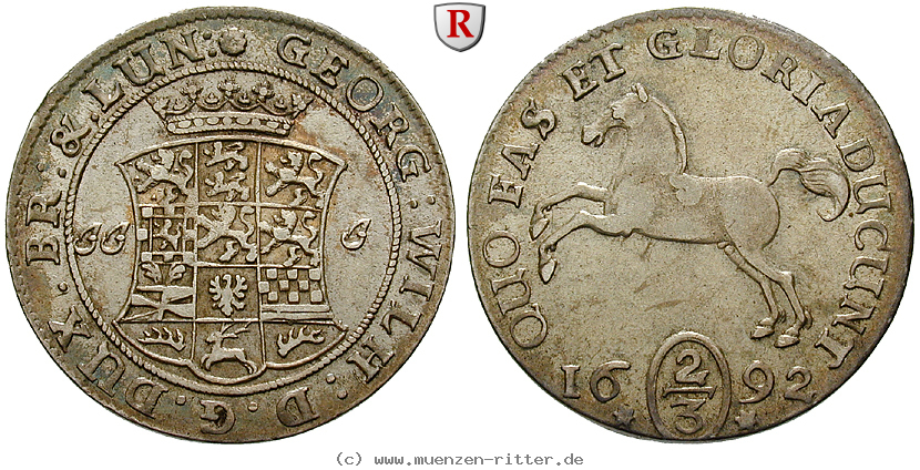 Klicken Sie auf das Bild um es auf Ihrem Rechner zu speichern braunschweig-georg-wilhelm-2-3-taler/31397.jpg