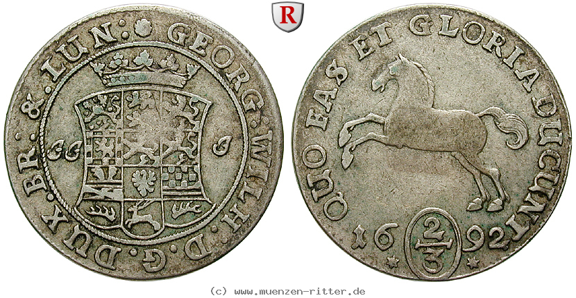 Klicken Sie auf das Bild um es auf Ihrem Rechner zu speichern braunschweig-georg-wilhelm-2-3-taler/96989.jpg