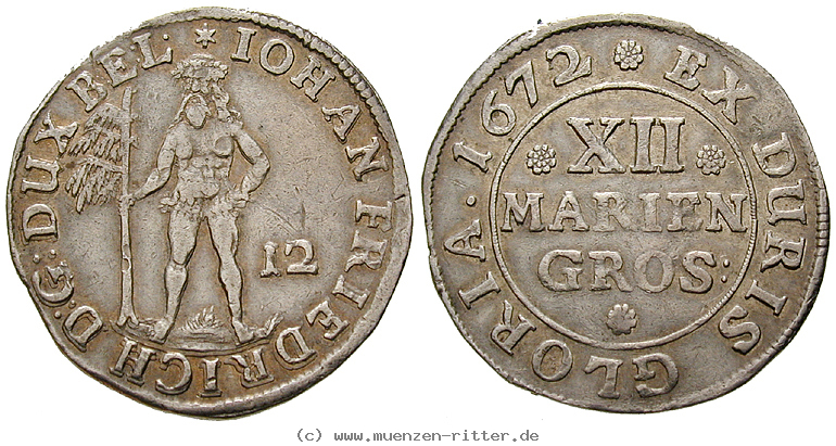 Klicken Sie auf das Bild um es auf Ihrem Rechner zu speichern braunschweig-johann-friedrich-12-mariengroschen/29451.jpg