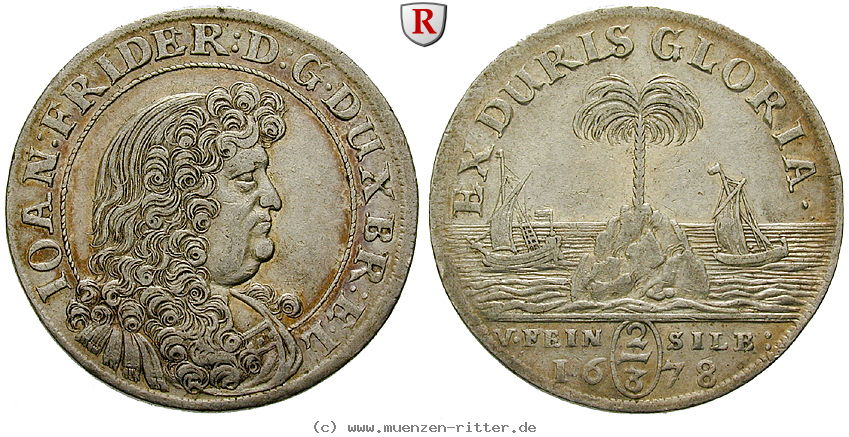 Klicken Sie auf das Bild um es auf Ihrem Rechner zu speichern braunschweig-johann-friedrich-2-3-taler/31401.jpg